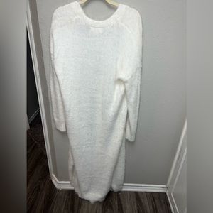 Jessica Simpson fuzzy, white, worn once. Cardigan! Size small!